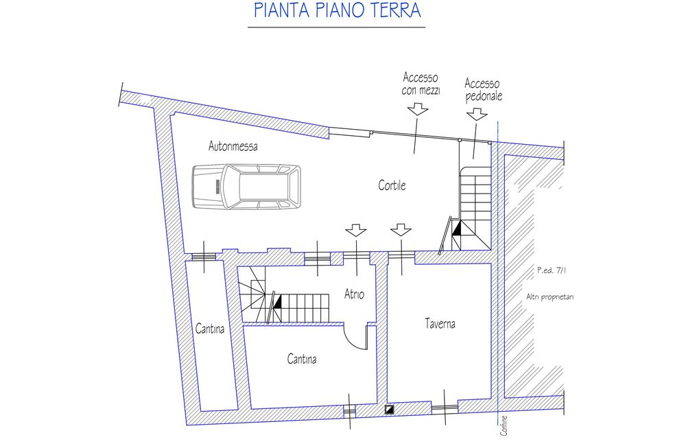 SOLUZIONE INDIPENDENTE A TIARNO DI SOTTO - Vendita Schiera di testa Ledro (fraz. Tiarno di Sotto)  Valle di Ledro