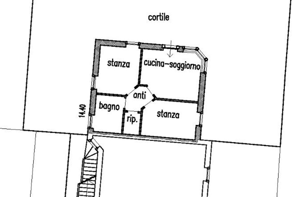 TRILOCALE CON AMPIO CORTILE PRIVATO A POCHI MINUTI DAL LAGO - Vendita Appartamento trilocale Ledro (fraz. Enguiso) Valle di Ledro
